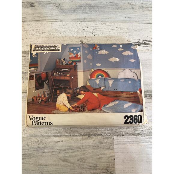 Vogue Sewing Pattern 2360 Meredith Gladstone Cloud Room Rainbow Bed Set UNCUT - Picture 2 of 4